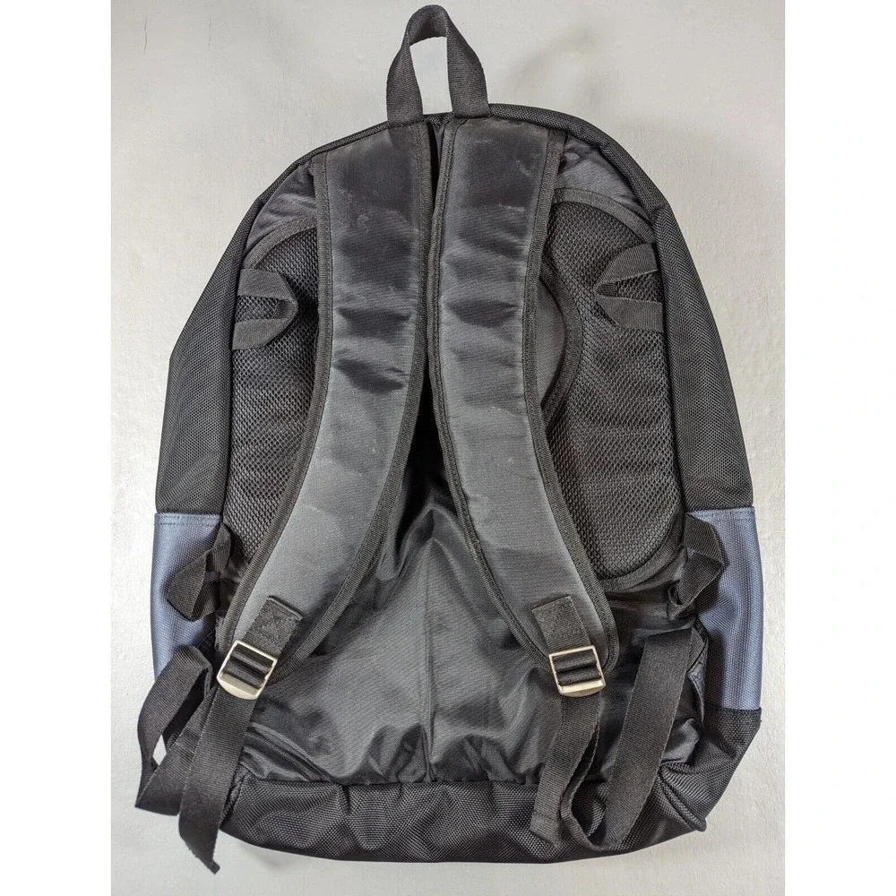 Eddie Bauer Grey Black Backpack 4 Zippers Adjustable Straps School‎ Hiking EUC